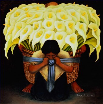 Diego Rivera Painting - The Flower Seller Diego Rivera